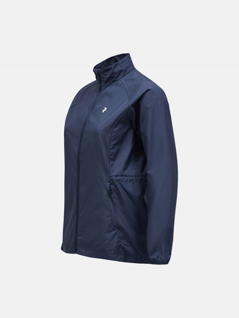 Peak Performance Lightweight Women's Wind Jacket Navy | VIX83-729