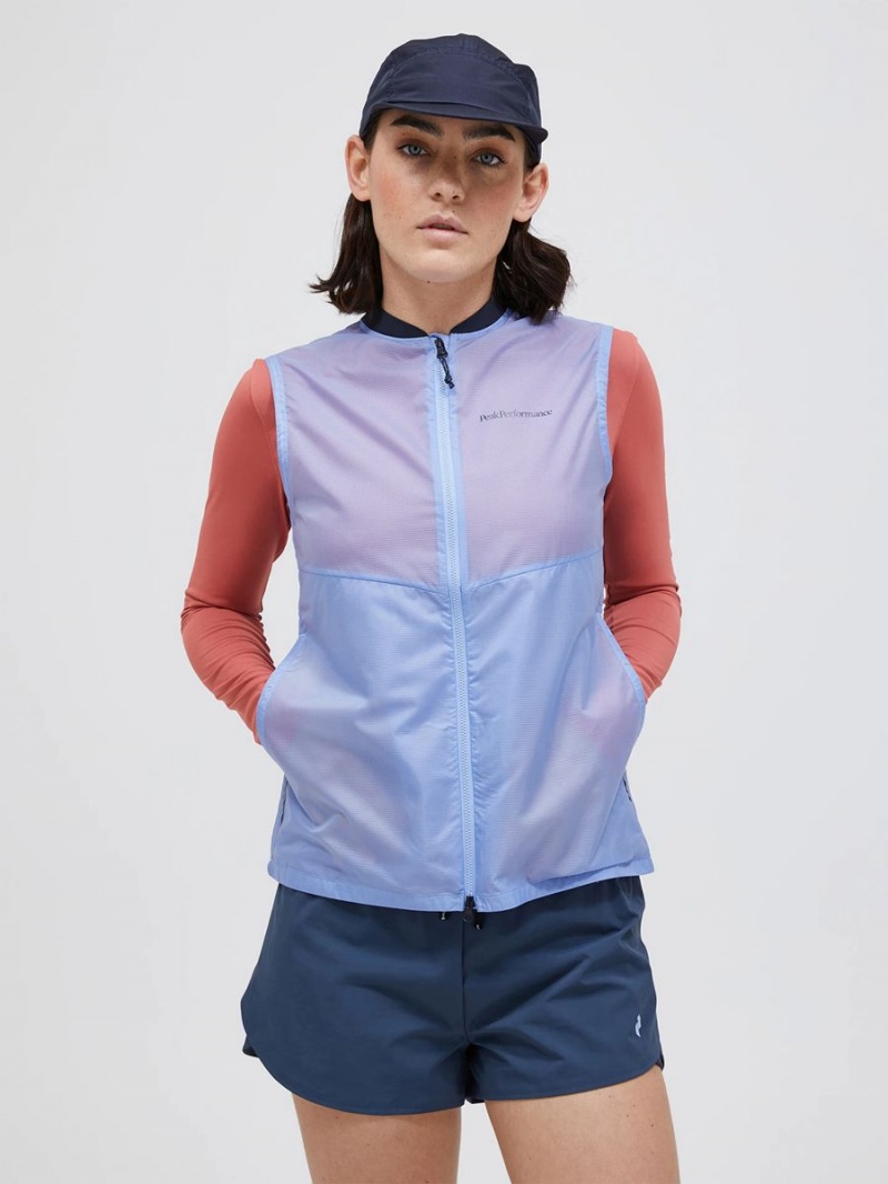 Peak Performance Lightweight Women's Wind Vest Blue | GGU17-088