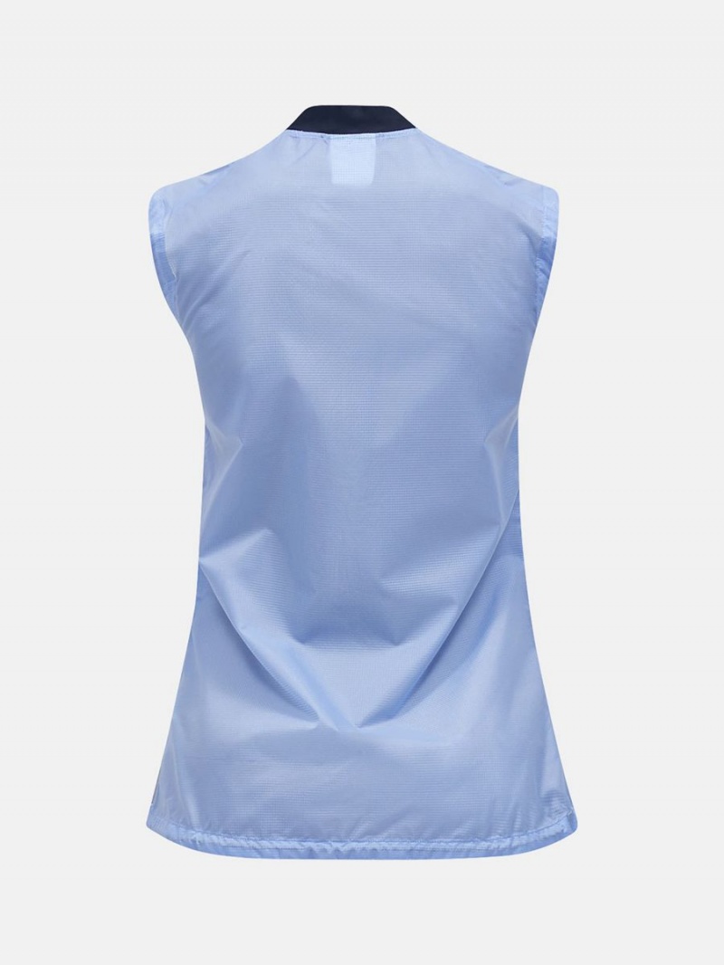 Peak Performance Lightweight Women's Wind Vest Blue | GGU17-088