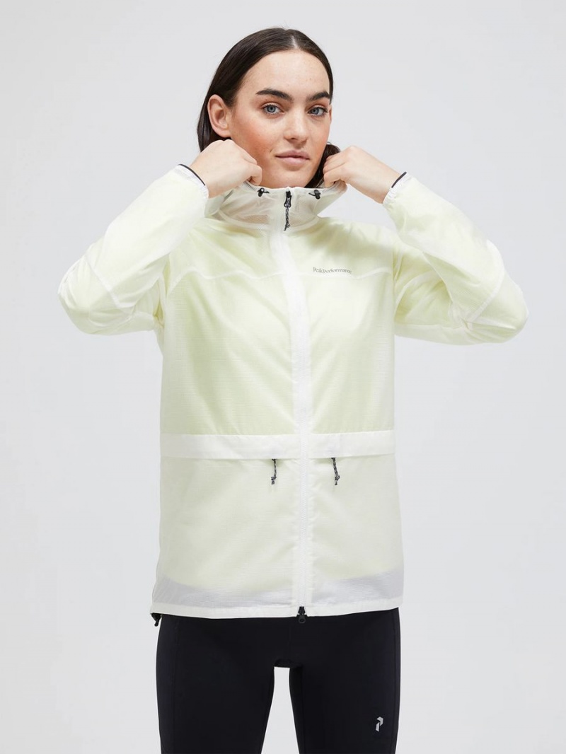 Peak Performance Lightweight Women's Wind Jacket White | YOZ59-988