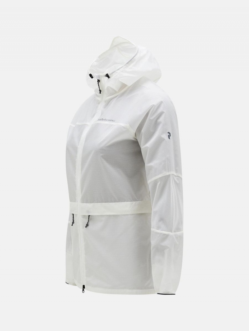 Peak Performance Lightweight Women's Wind Jacket White | YOZ59-988