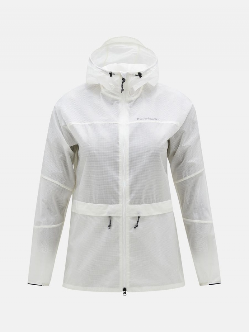 Peak Performance Lightweight Women\'s Wind Jacket White | YOZ59-988