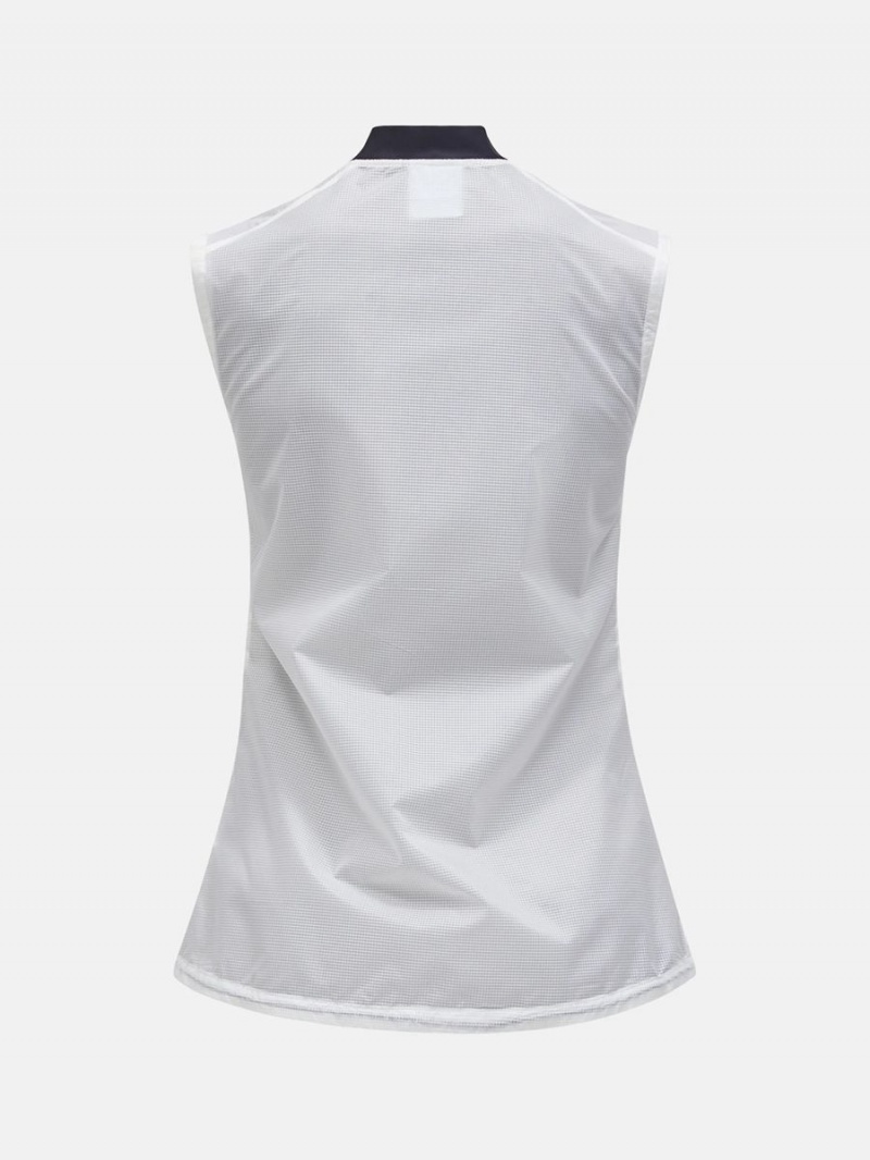 Peak Performance Lightweight Women's Wind Vest White | BLM69-574