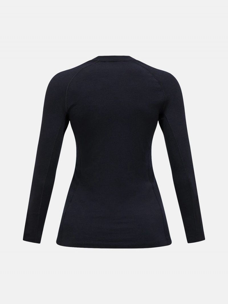 Peak Performance Magic Crew Women's Top Black / Black | UEW05-438