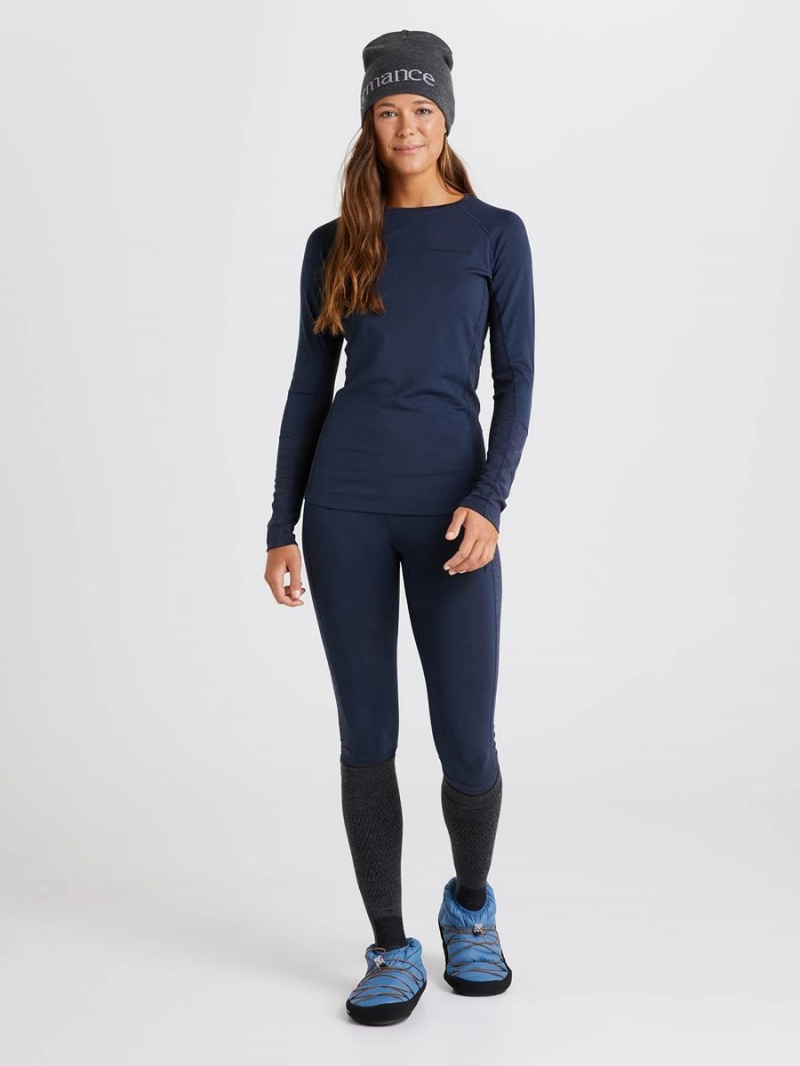 Peak Performance Magic Crew Women's Top Navy / Navy | QIZ59-350