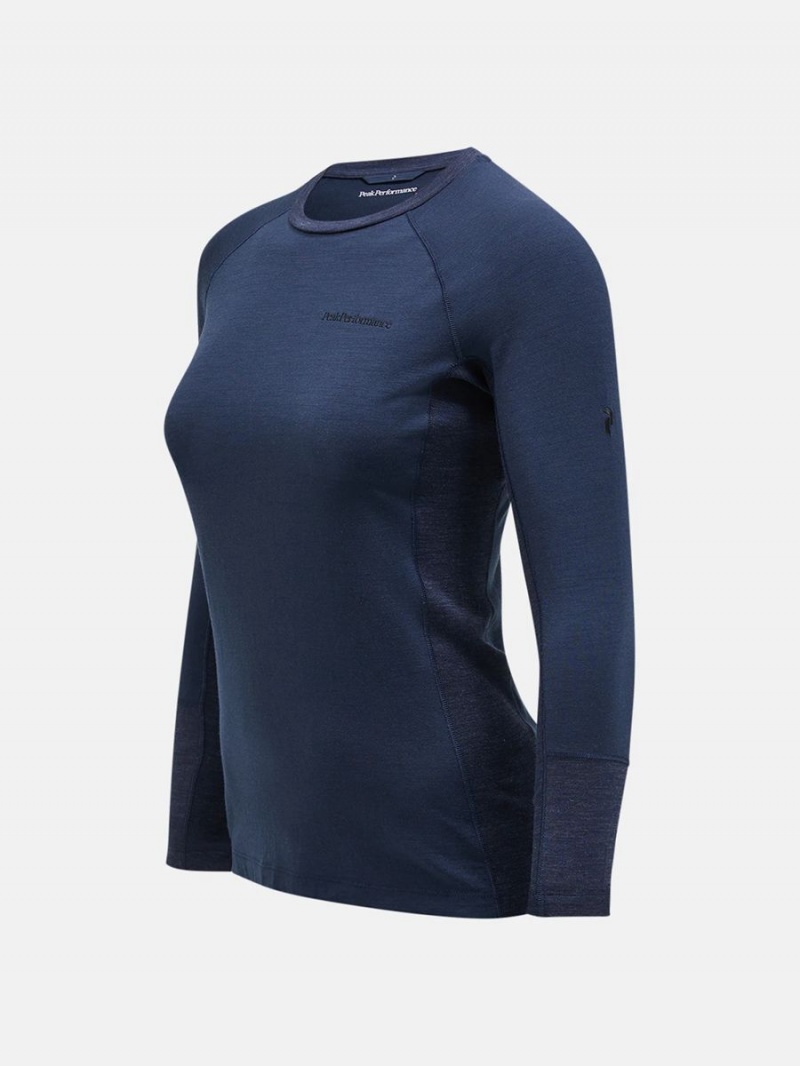 Peak Performance Magic Crew Women's Top Navy / Navy | QIZ59-350