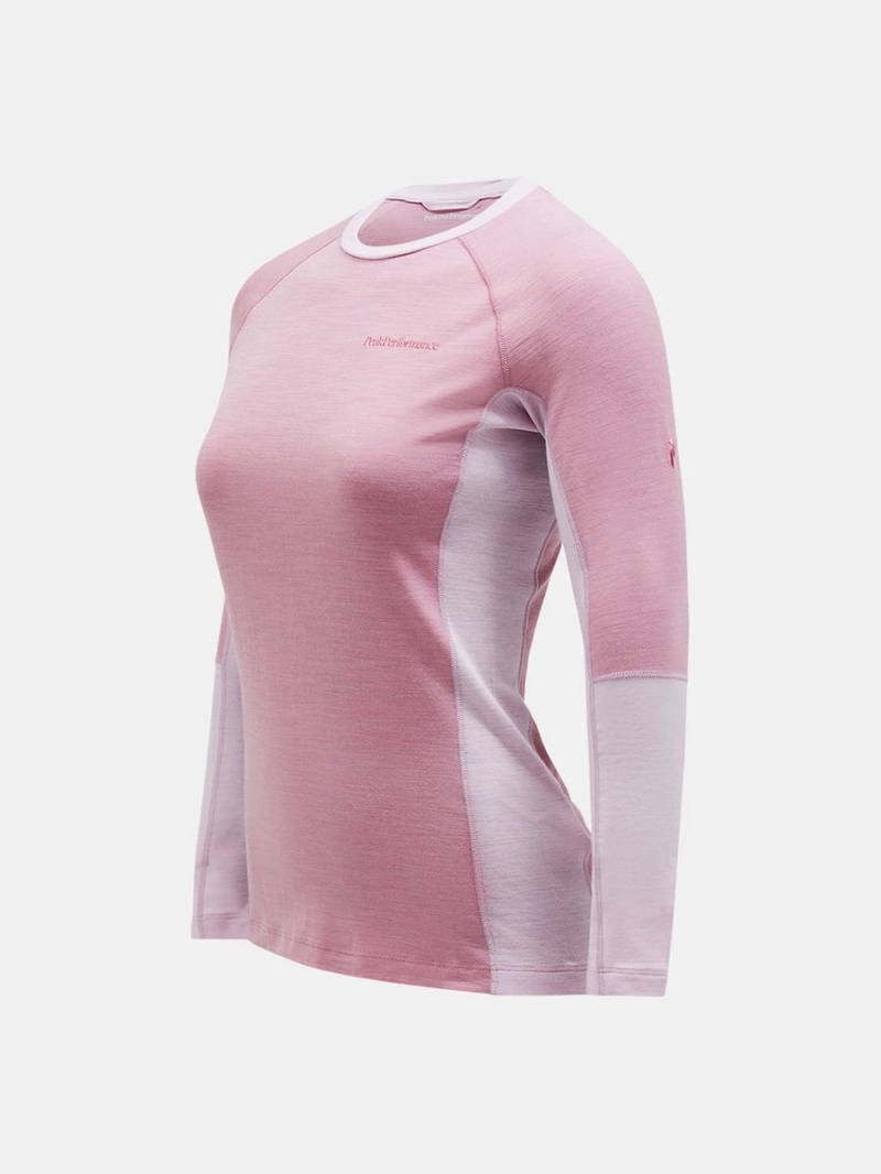 Peak Performance Magic Crew Women's Top Pink / Pink | MYQ38-379