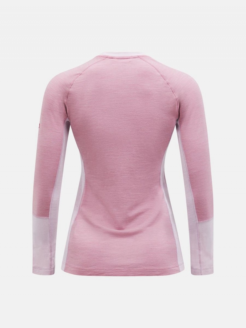 Peak Performance Magic Crew Women's Top Pink / Pink | MYQ38-379