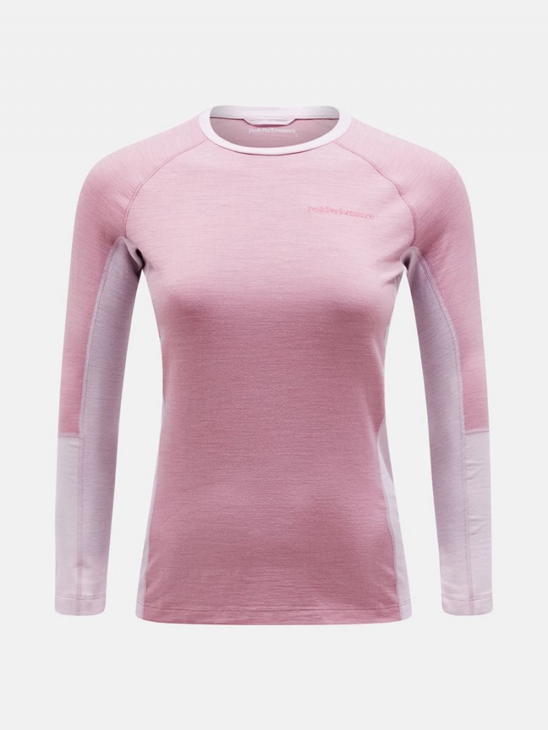 Peak Performance Magic Crew Women\'s Top Pink / Pink | MYQ38-379