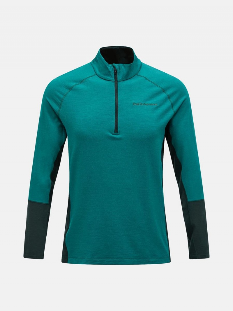 Peak Performance Magic Half Zip Men\'s Top Green / Green | HGK78-042