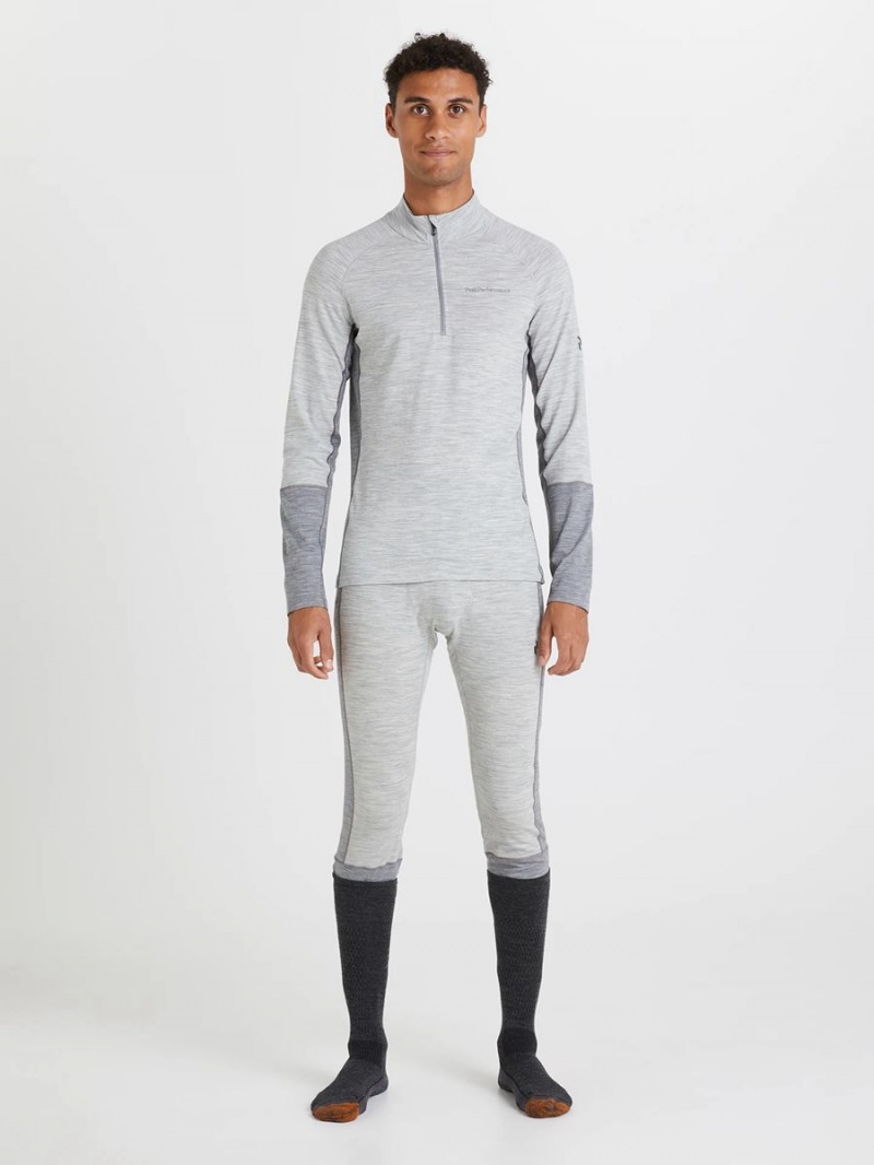 Peak Performance Magic Half Zip Men's Top Grey / Grey | TIM55-589