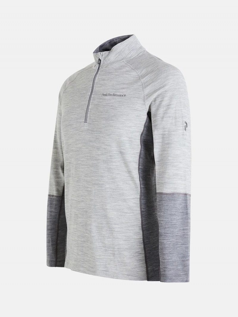 Peak Performance Magic Half Zip Men's Top Grey / Grey | TIM55-589