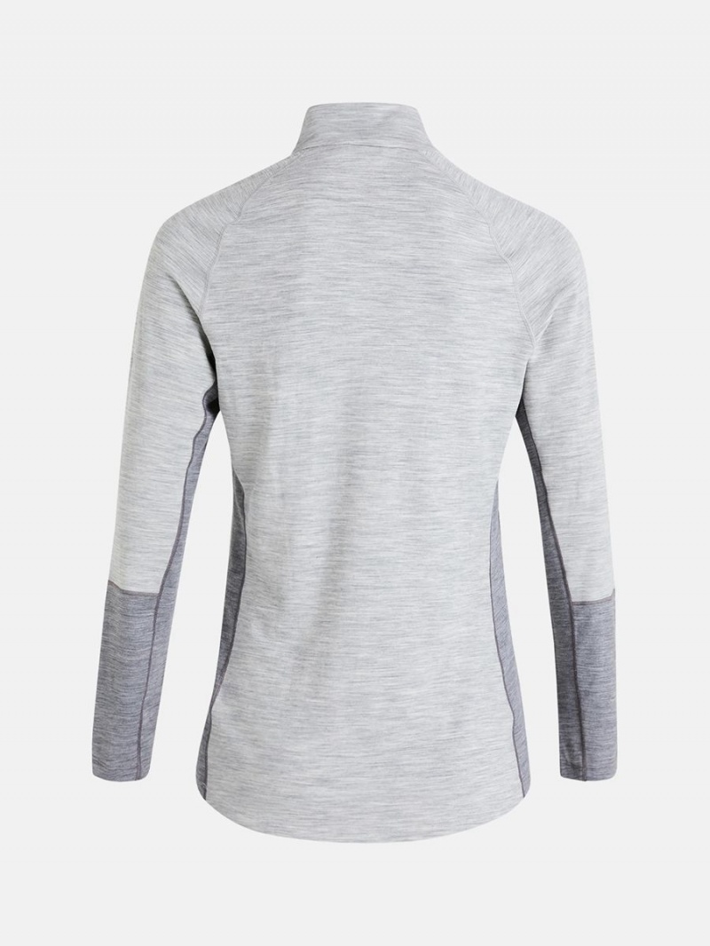 Peak Performance Magic Half Zip Men's Top Grey / Grey | TIM55-589