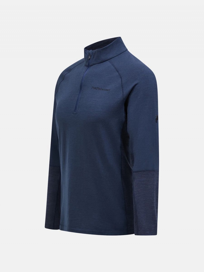 Peak Performance Magic Half Zip Men's Top Navy / Navy | WEQ35-586