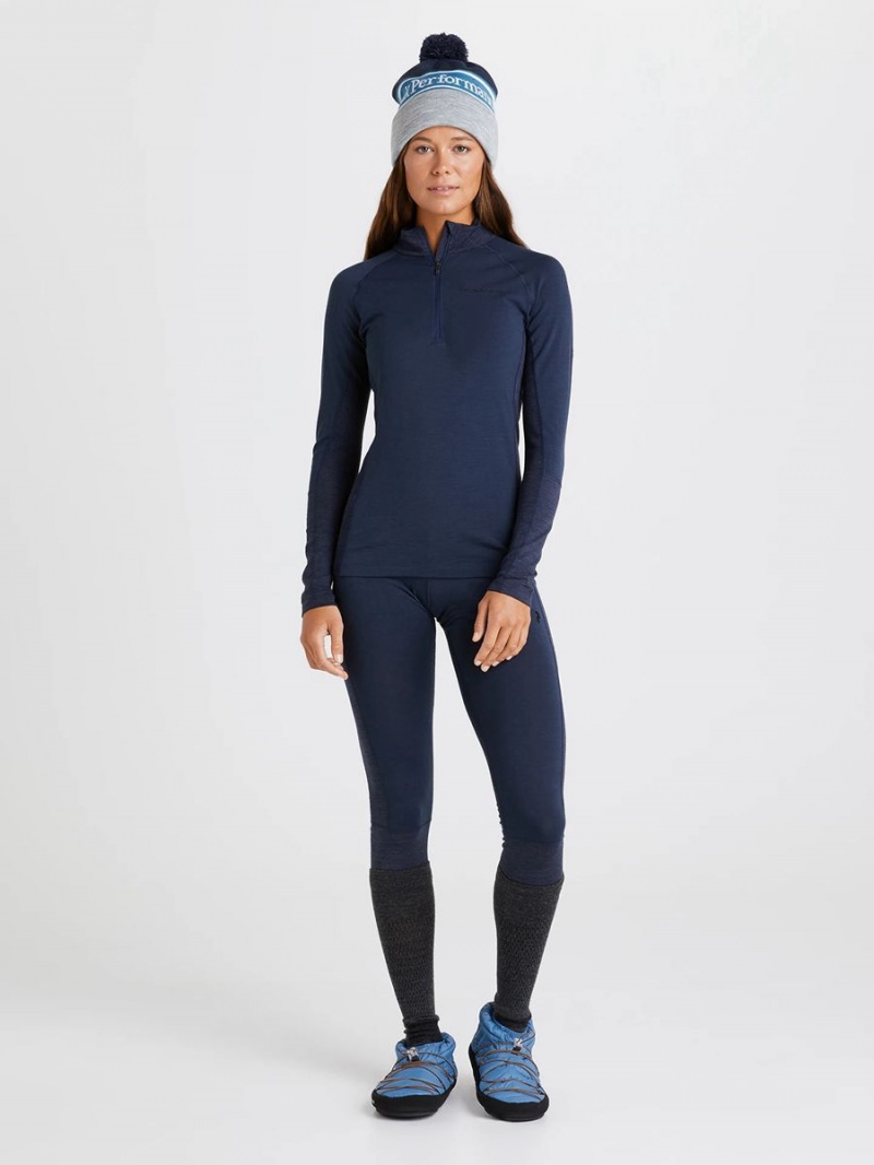 Peak Performance Magic Half Zip Women's Top Navy / Navy | IPB73-805