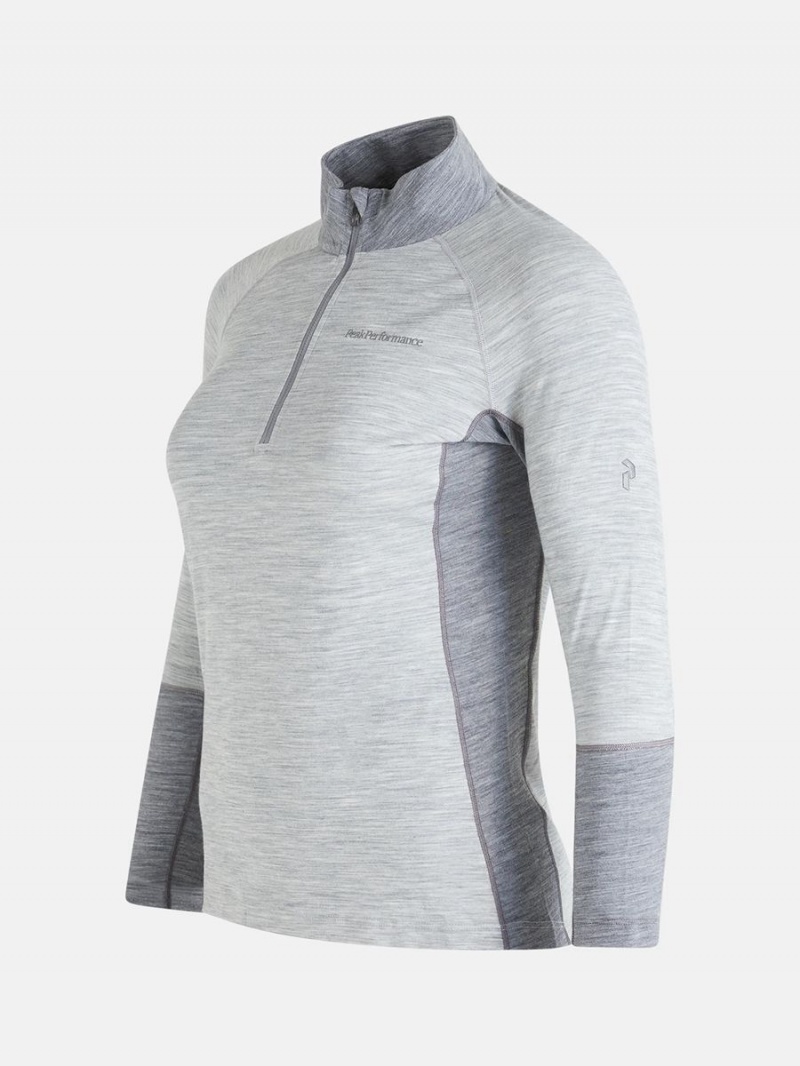 Peak Performance Magic Half Zip Women's Top Grey / Grey | CJJ84-491