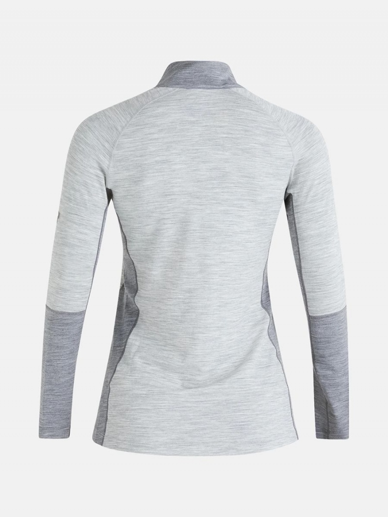 Peak Performance Magic Half Zip Women's Top Grey / Grey | CJJ84-491