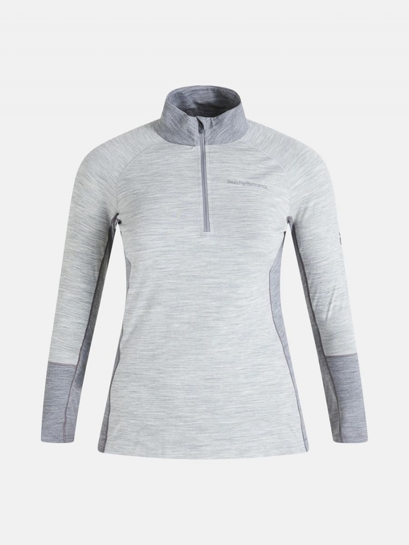 Peak Performance Magic Half Zip Women\'s Top Grey / Grey | CJJ84-491