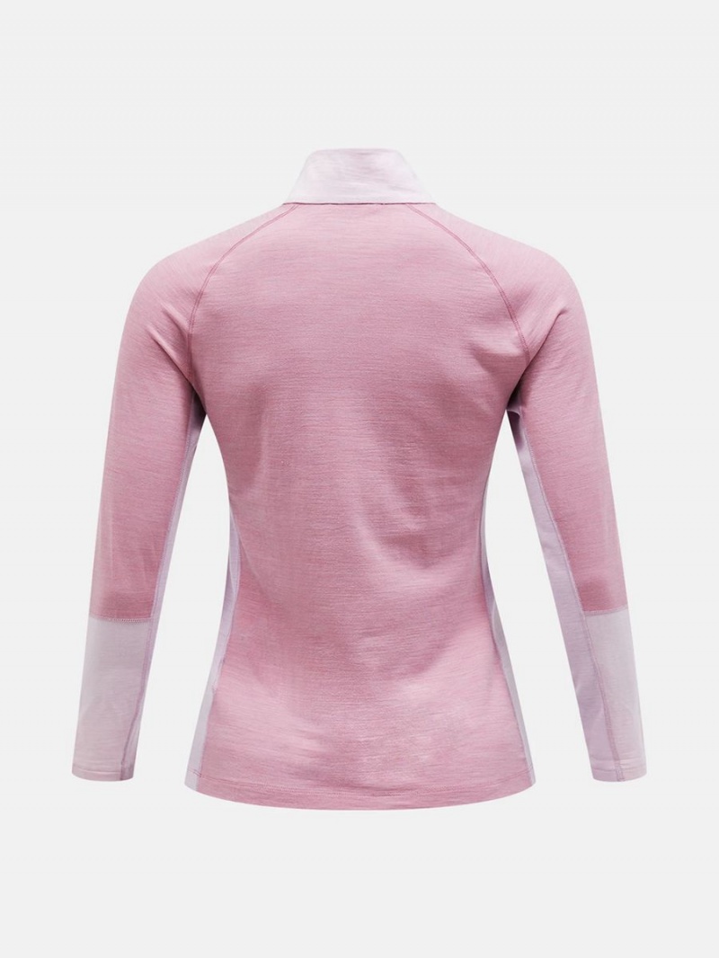 Peak Performance Magic Half Zip Women's Top Pink / Pink | QJX83-147