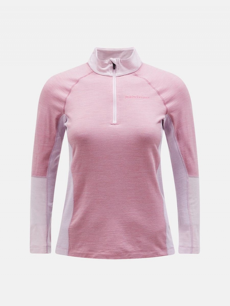 Peak Performance Magic Half Zip Women\'s Top Pink / Pink | QJX83-147