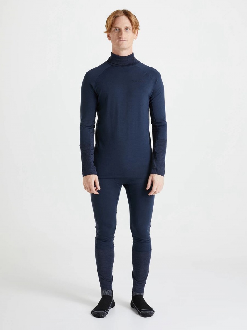 Peak Performance Magic Rollneck Men's Top Navy / Navy | TEW33-594