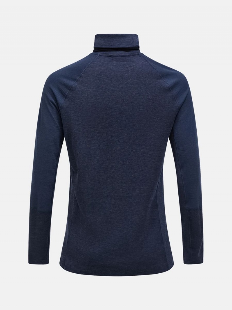 Peak Performance Magic Rollneck Men's Top Navy / Navy | TEW33-594