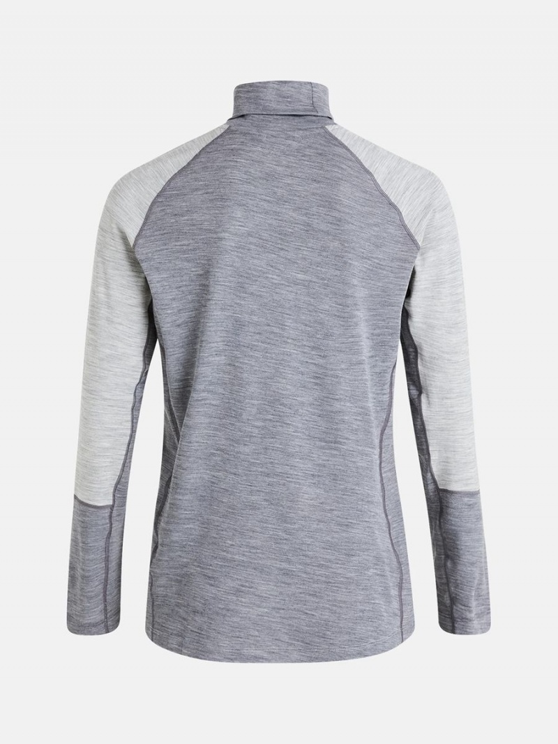 Peak Performance Magic Rollneck Men's Top Grey / Grey | LOT34-729