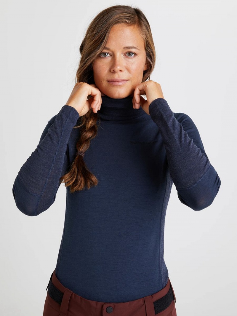 Peak Performance Magic Rollneck Women's Top Navy / Navy | RYG82-918