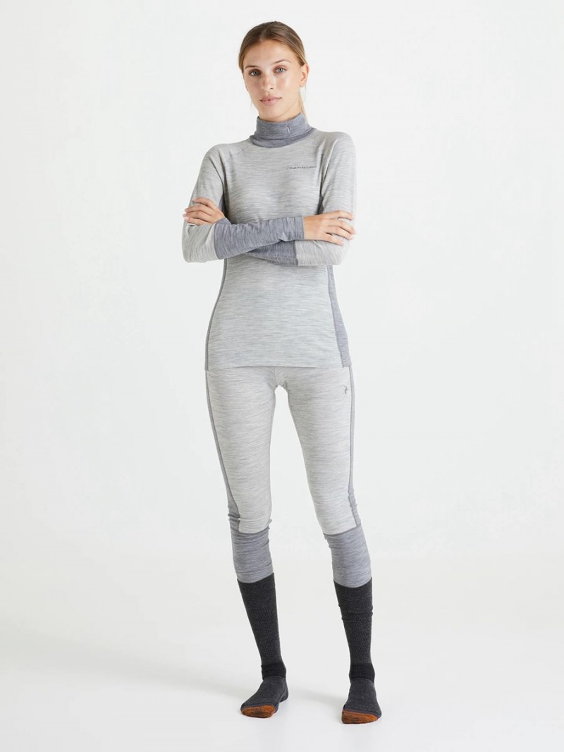 Peak Performance Magic Rollneck Women's Top Grey / Grey | NAT66-694