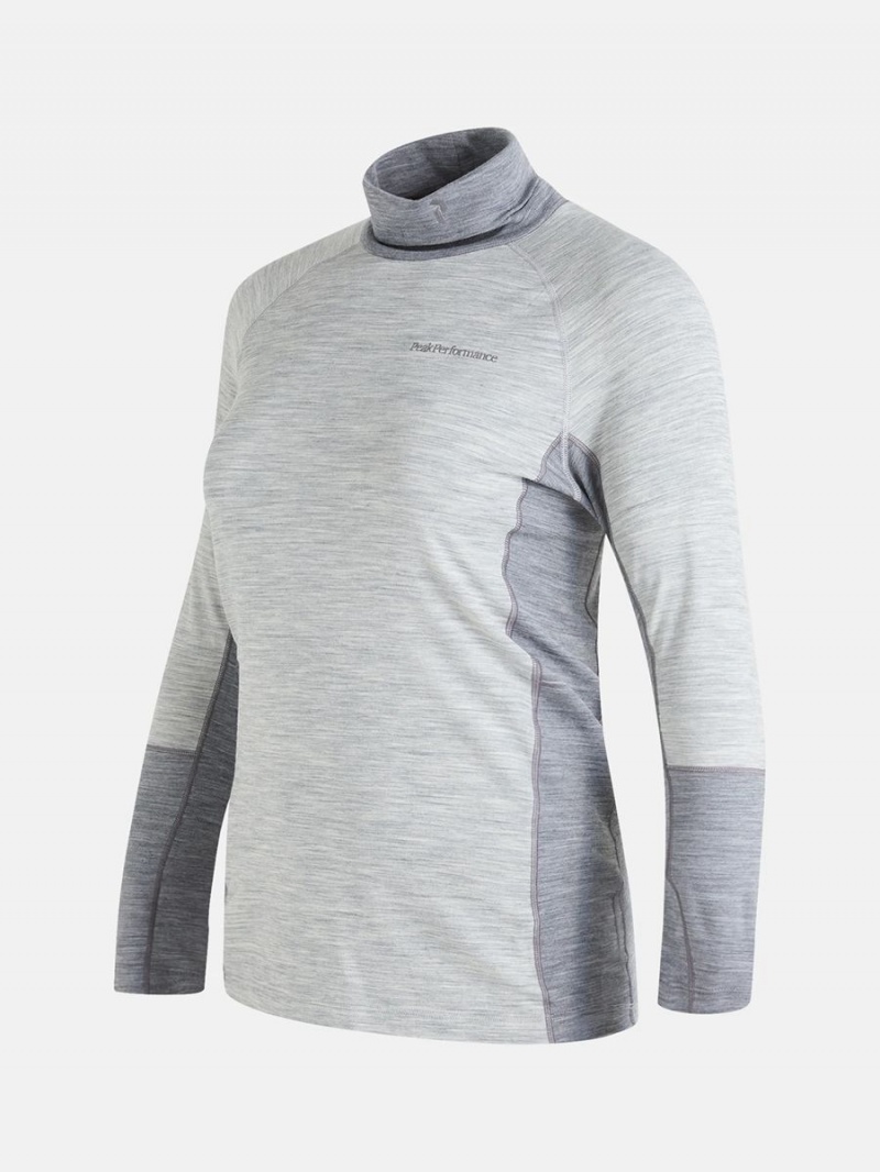 Peak Performance Magic Rollneck Women's Top Grey / Grey | NAT66-694