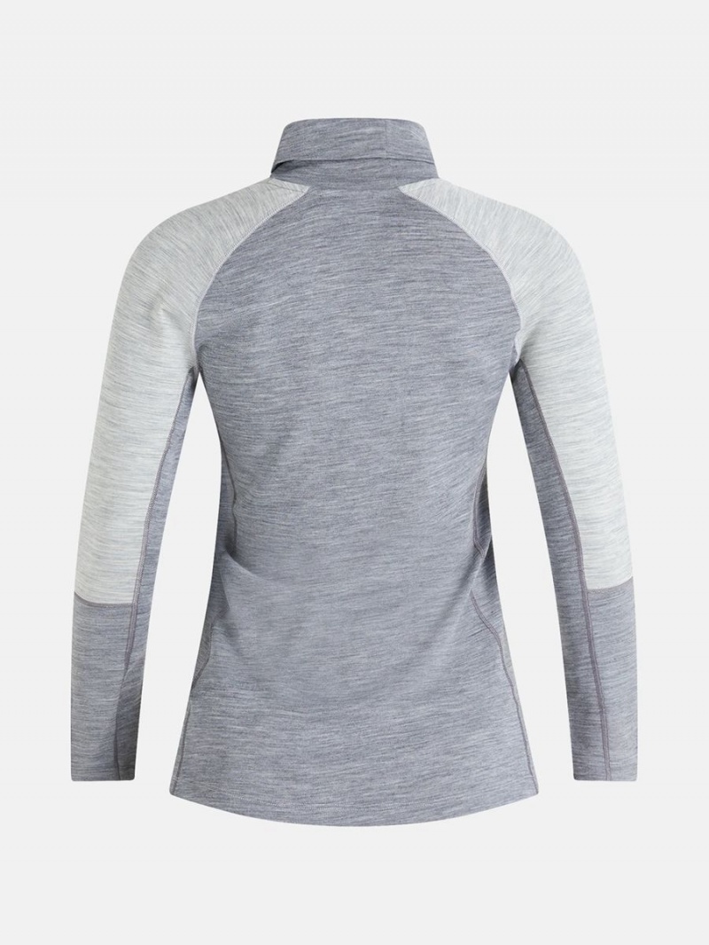 Peak Performance Magic Rollneck Women's Top Grey / Grey | NAT66-694