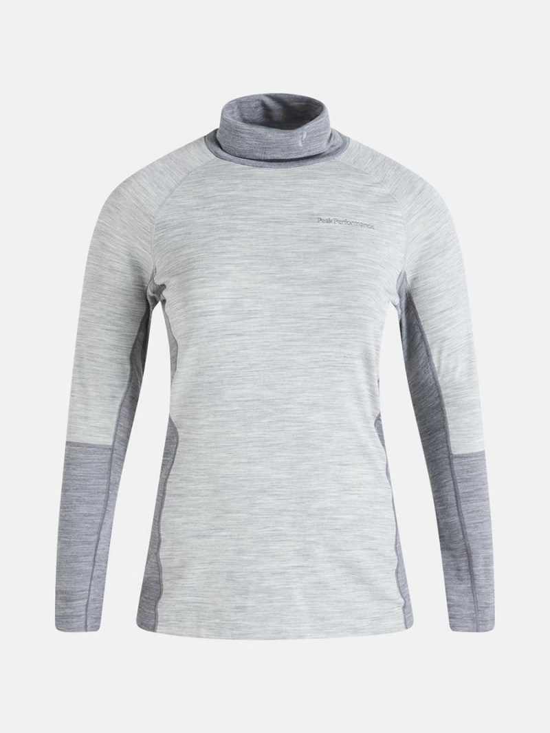 Peak Performance Magic Rollneck Women\'s Top Grey / Grey | NAT66-694