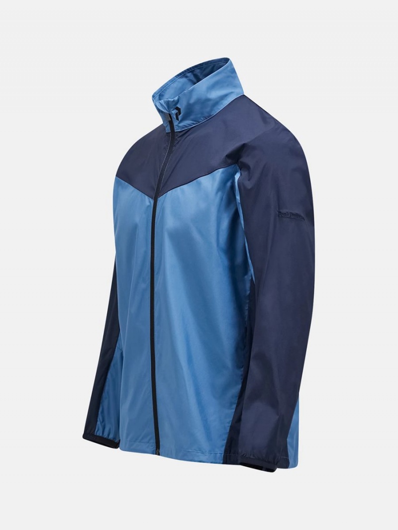 Peak Performance Meadow Men's Wind Jacket Blue / Navy | CFD77-658