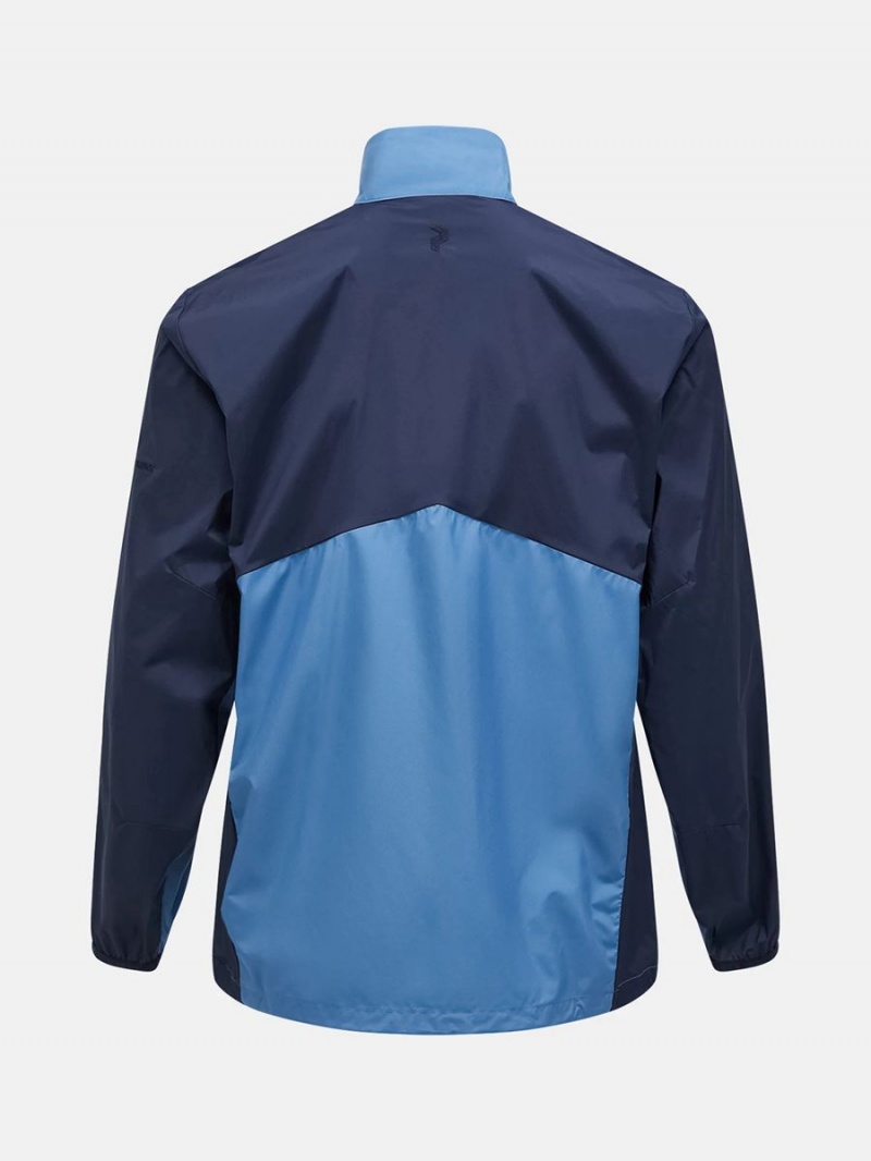 Peak Performance Meadow Men's Wind Jacket Blue / Navy | CFD77-658