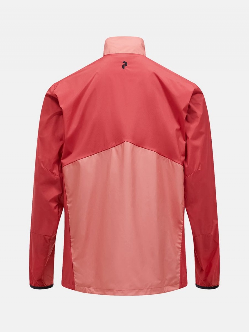 Peak Performance Meadow Men's Wind Jacket Pink / Red | LHS78-476