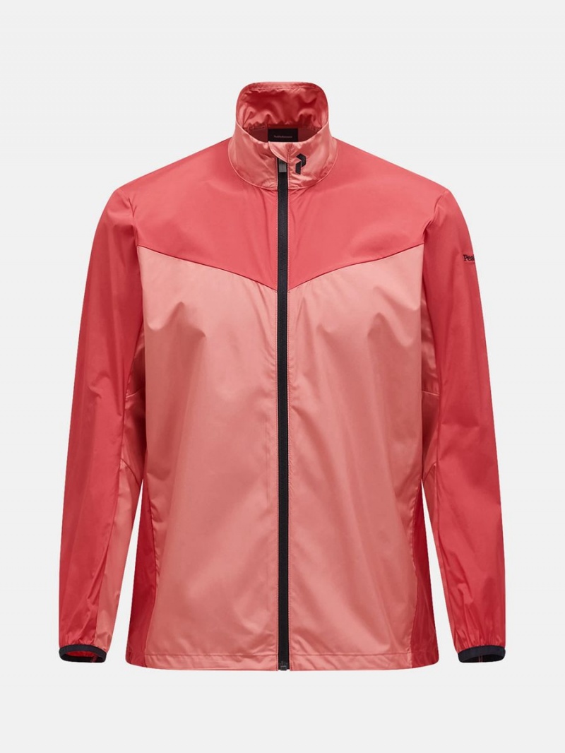 Peak Performance Meadow Men\'s Wind Jacket Pink / Red | LHS78-476