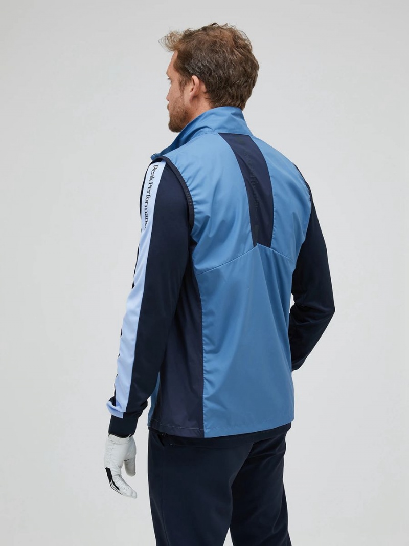 Peak Performance Meadow Men's Wind Vest Blue / Navy | YVC61-467