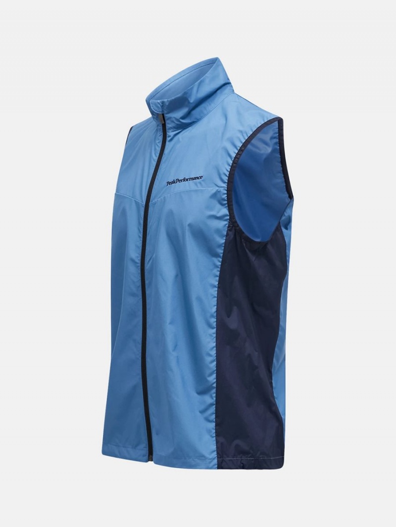 Peak Performance Meadow Men's Wind Vest Blue / Navy | YVC61-467