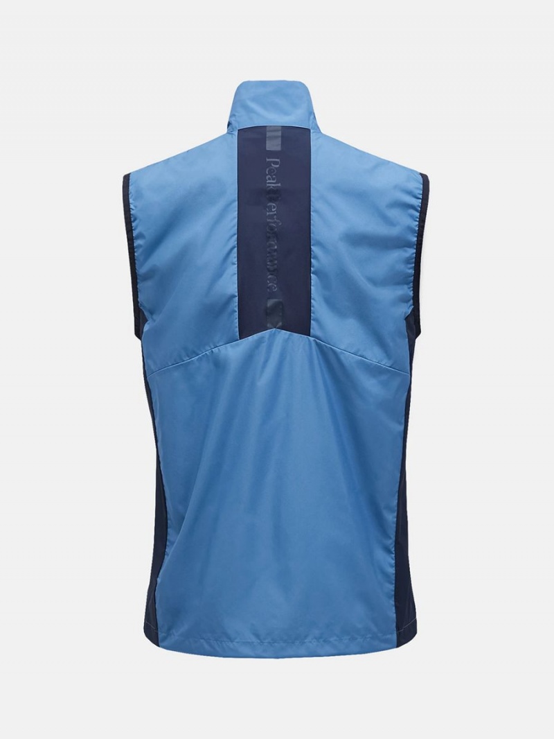 Peak Performance Meadow Men's Wind Vest Blue / Navy | YVC61-467