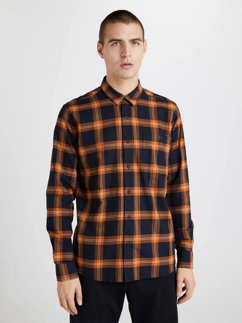 Peak Performance Moment Flanell Men's Shirt Black / Brown | HKL58-445