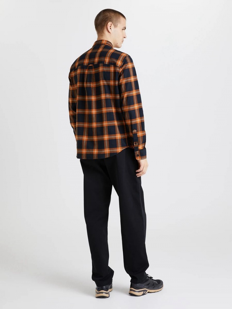 Peak Performance Moment Flanell Men's Shirt Black / Brown | HKL58-445