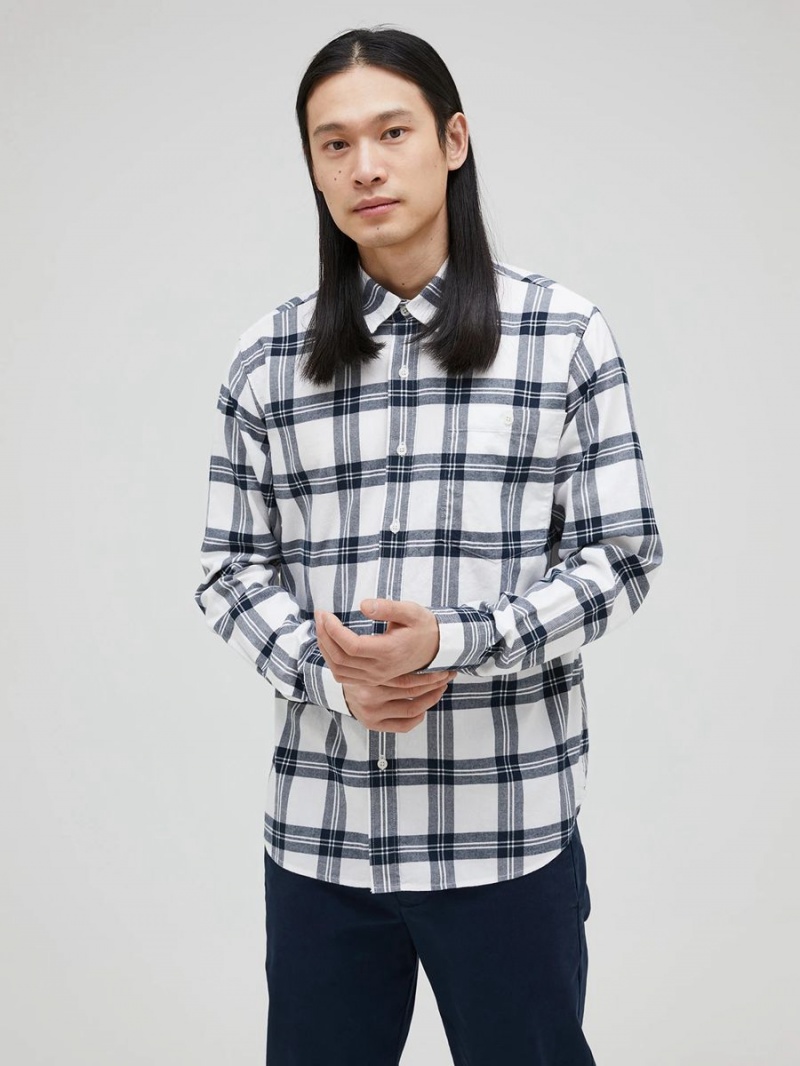 Peak Performance Moment Flanell Men's Shirt White | KMQ91-912