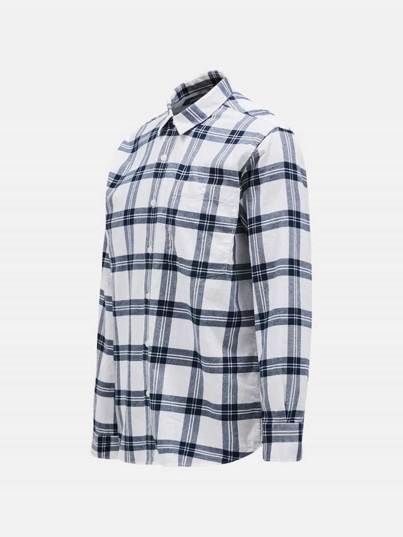 Peak Performance Moment Flanell Men's Shirt White | KMQ91-912