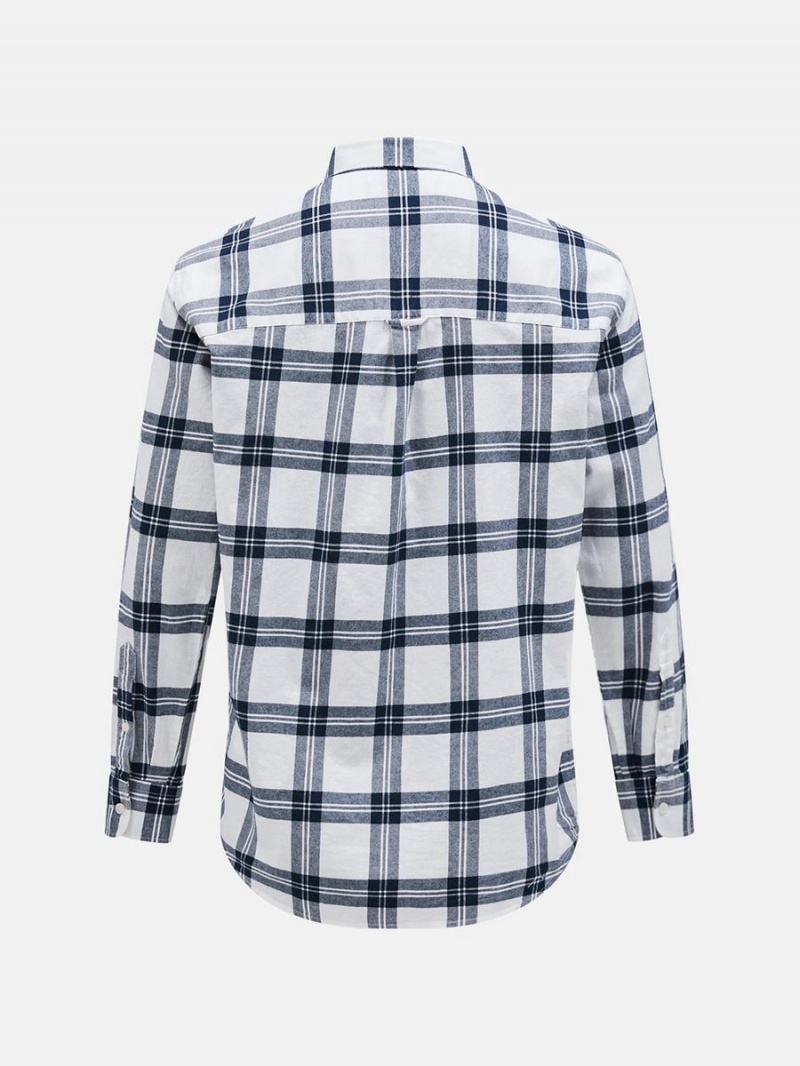 Peak Performance Moment Flanell Men's Shirt White | KMQ91-912