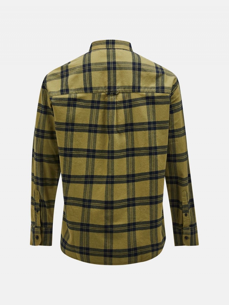 Peak Performance Moment Flanell Men's Shirt Green | LJQ39-389