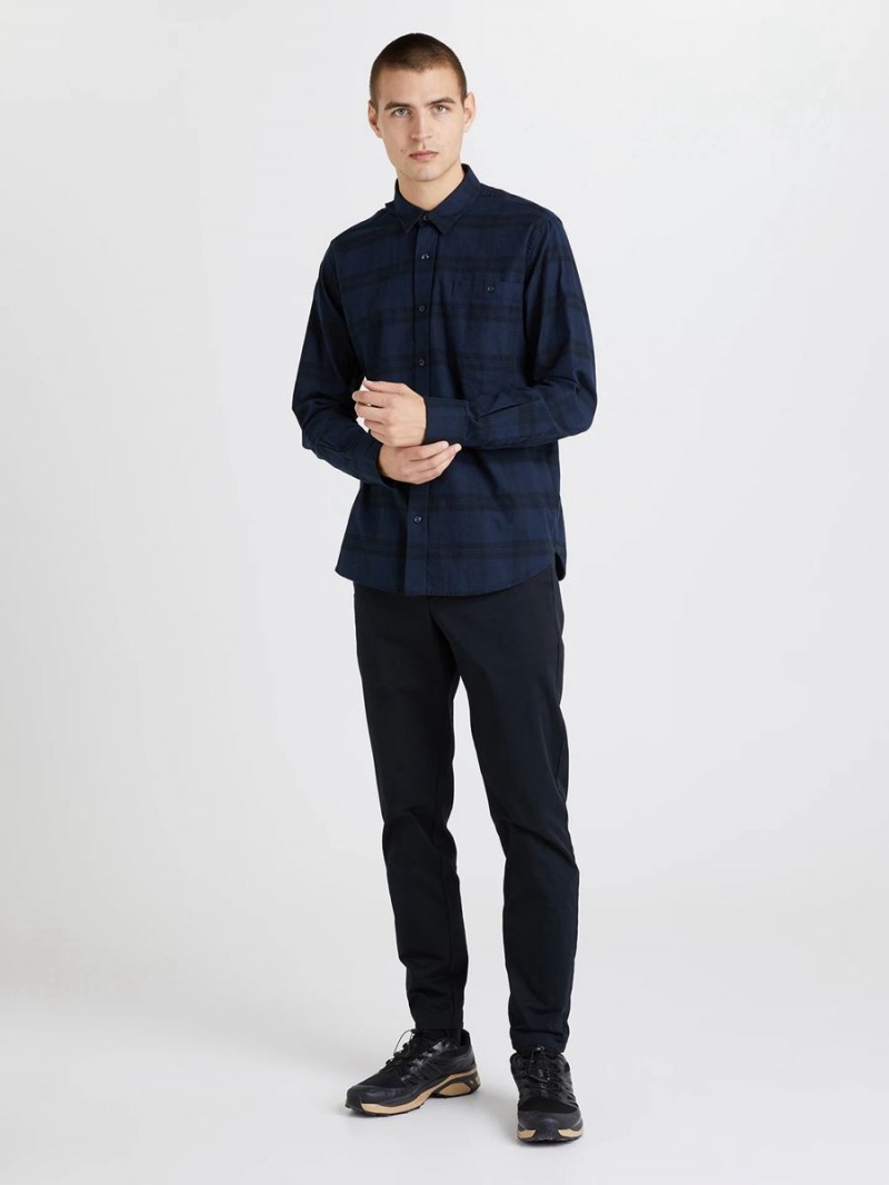 Peak Performance Moment Flanell Men's Shirt Navy | XZI11-510