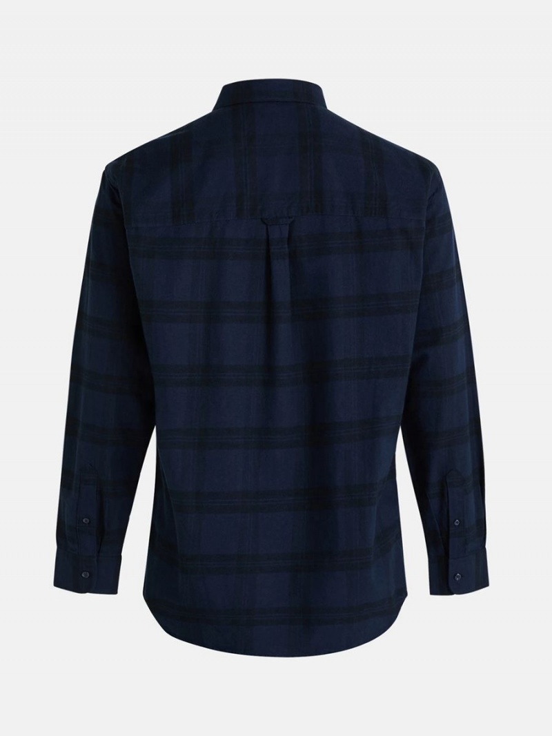 Peak Performance Moment Flanell Men's Shirt Navy | XZI11-510