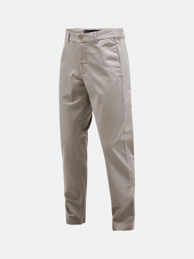 Peak Performance Moment Narrow Men's Pants Beige | EFD94-441