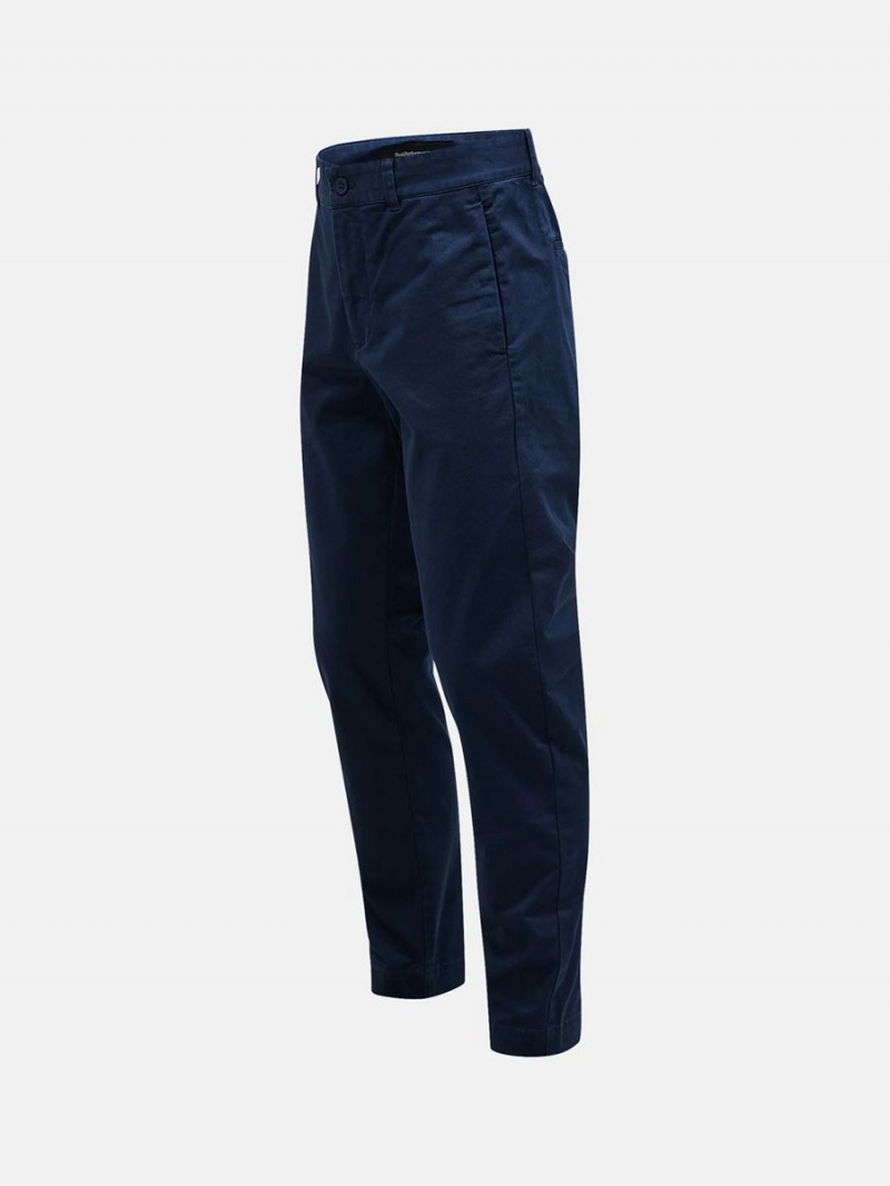 Peak Performance Moment Narrow Men's Pants Navy | FYP27-325