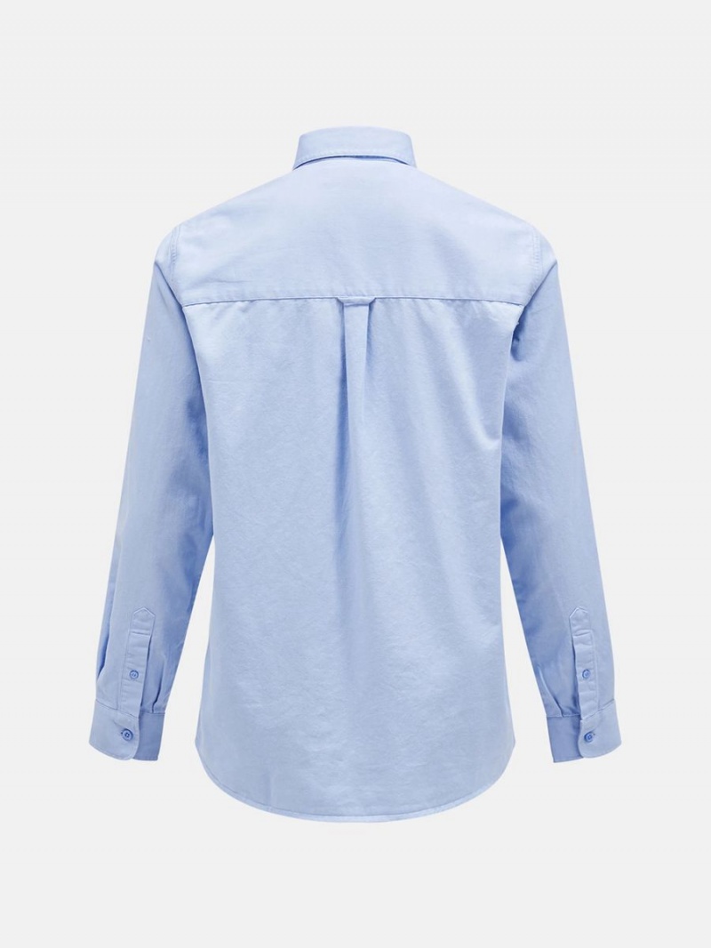 Peak Performance Moment Skiers Men's Shirt Blue | DXS00-925